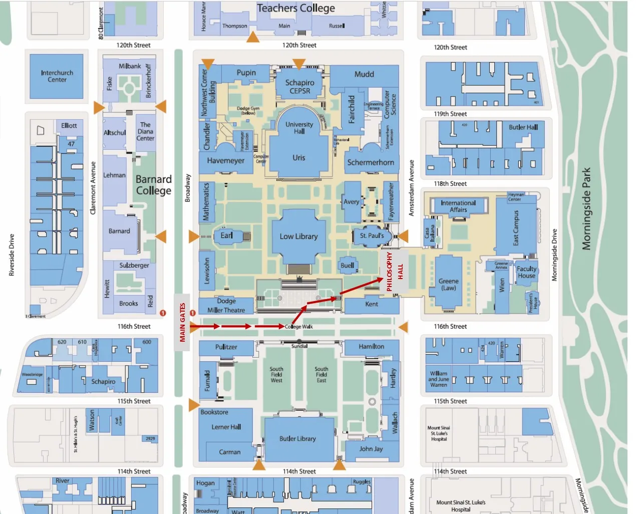 campus map to philosophy hall